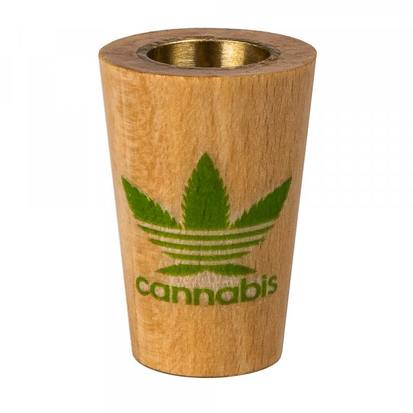 Колпак для курения деревянный Changfeng 3,5 см №1 Cannabis (16624)