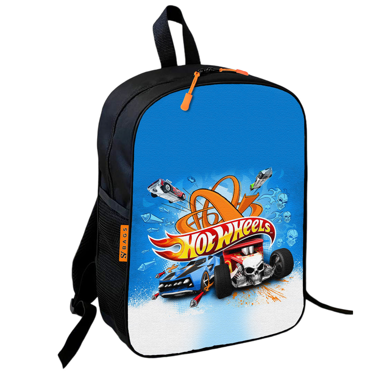 Дитячий шкільний рюкзак Hot Wheels з машинкою 36х27х13 см, водонепроникний поліестер оксфорд