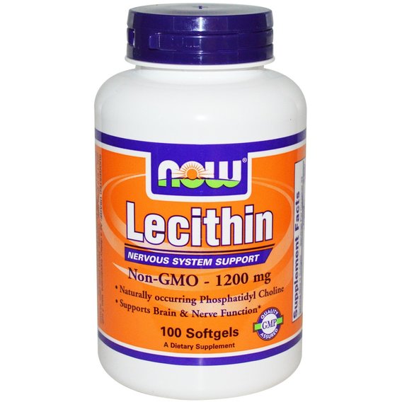 Лецитин NOW Foods Lecithin 1200 mg 100 Softgels