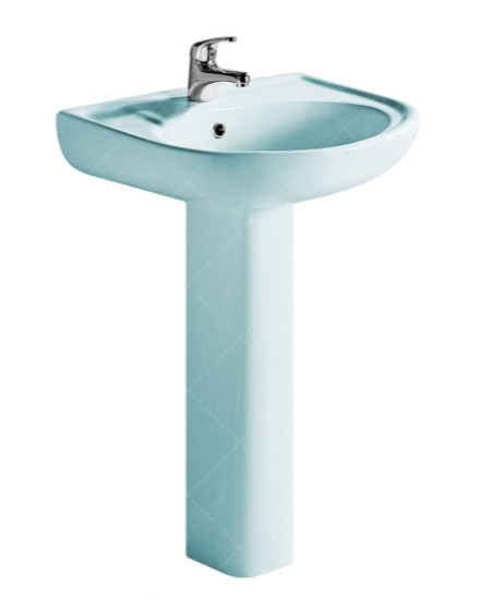 Комплект раковина с ножкой RAK Ceramics Cynthia Wash Basin 57 см Голубой (1706405658)