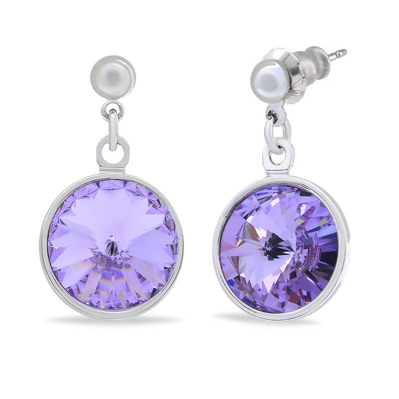 Сережки KOBI Rivoli Kolo 12 мм зі Swarovski (7740-1076-10-32)