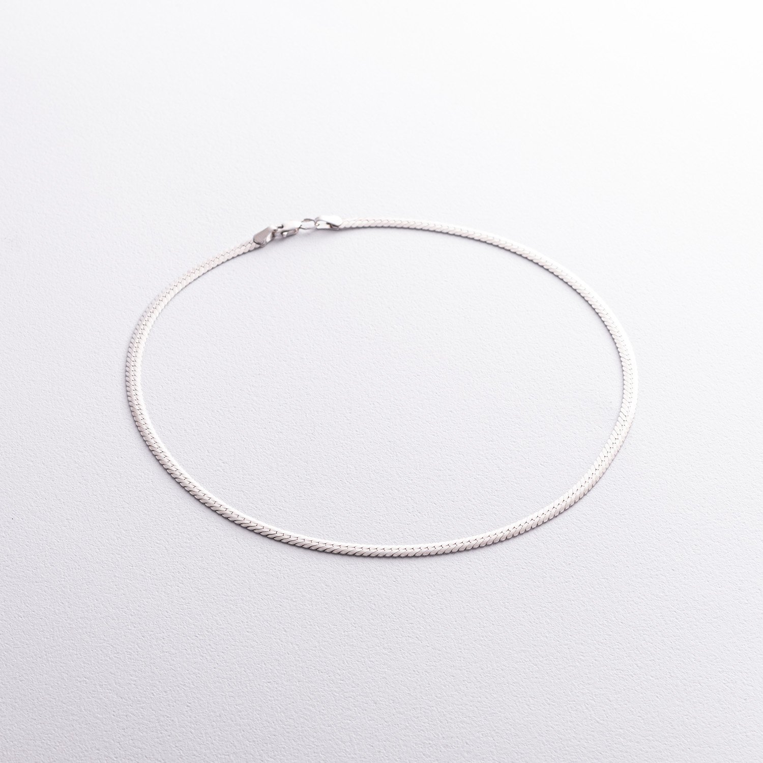 Серебряная цепочка (снейк) рс134519 Оникс 36