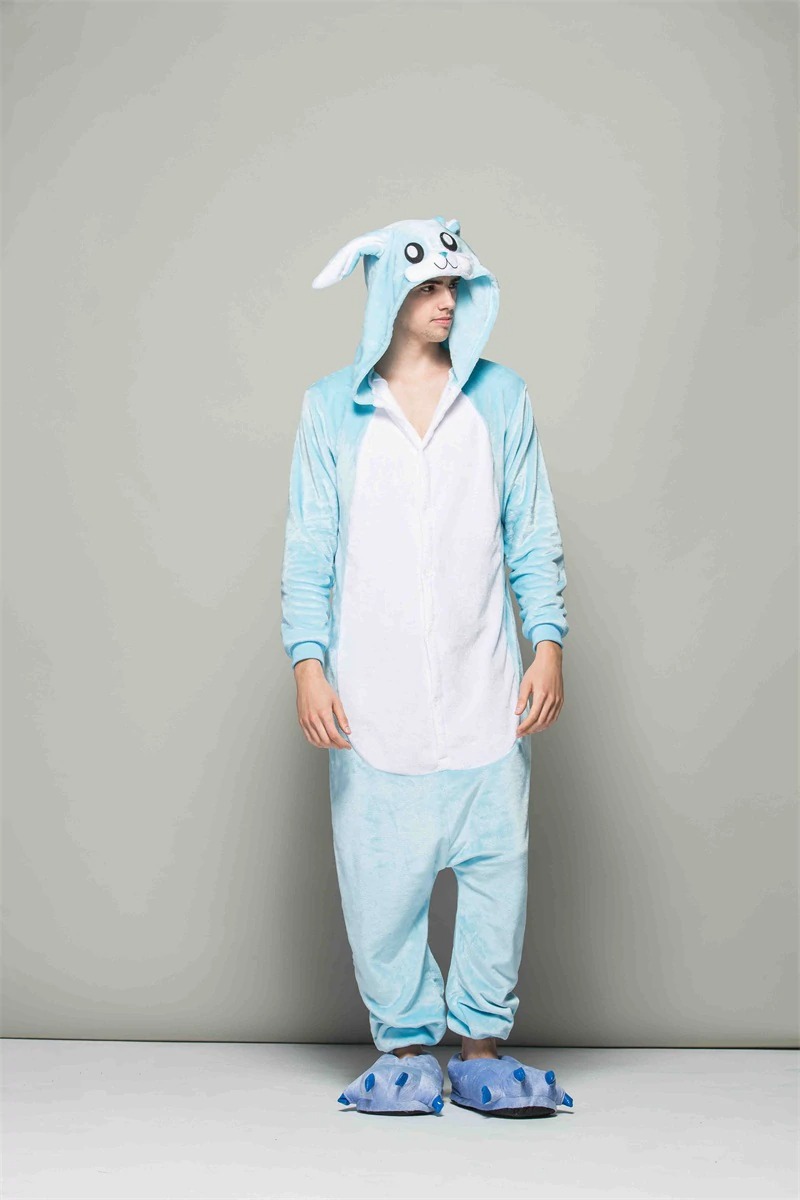 Пижама Кигуруми взрослая BearWear Зайка New S 145 - 155 см Голубой (K1W1-0186-S)