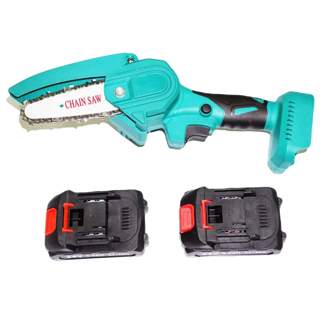 Аккумуляторная цепная мини-пила сучкорез для обрезки деревьев RIAS Mini Electric Chainsaw Blue (3_03601)