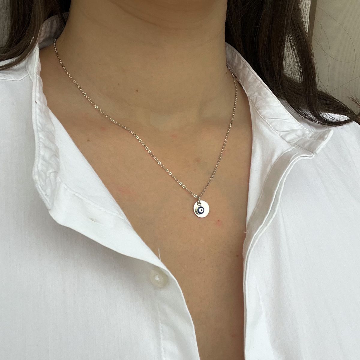 Серебряное колье SilverBreeze с эмалью (2137740) 450-500