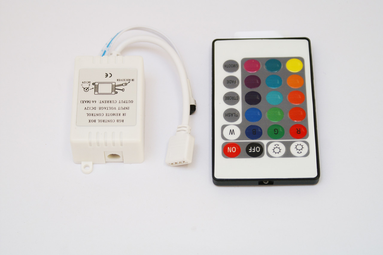 Пульт для керування світлодіодними стрічками RGB 24 кнопки Різнокольоровий (hub_np2_0439)