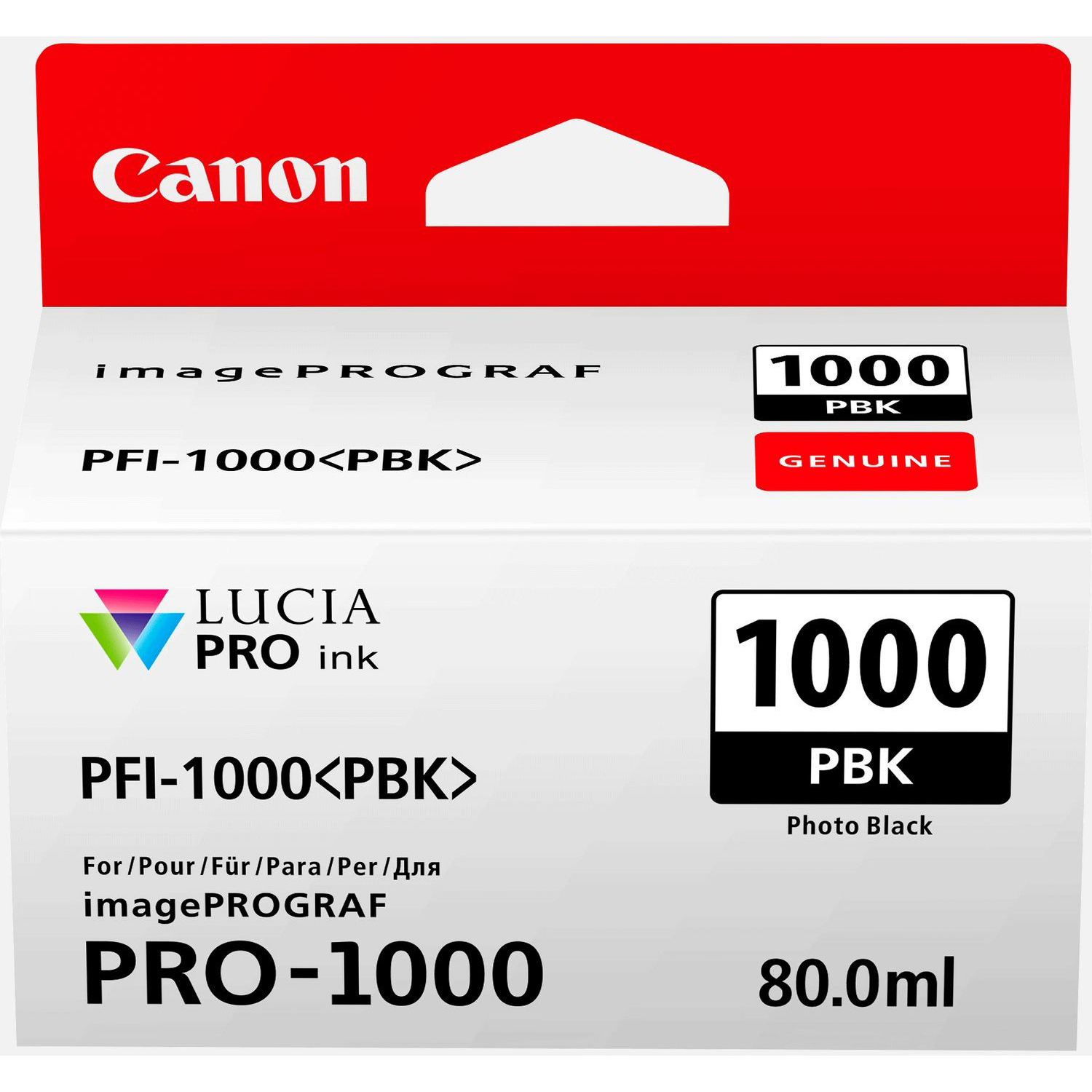 Картридж Canon PFI-1000 PBK Photo Black (6623561)