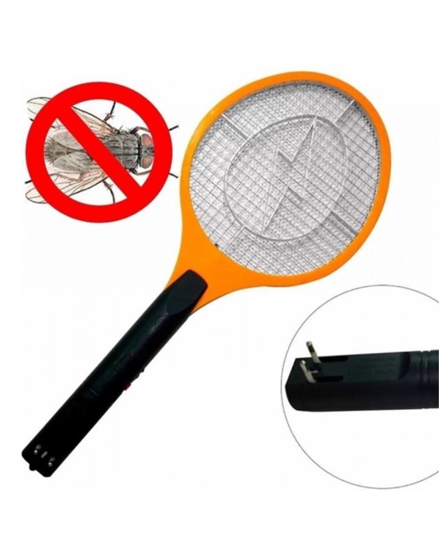 Электрическая мухобойка Mosquito Rechargeable hitting Swatter Черно-оранжевый