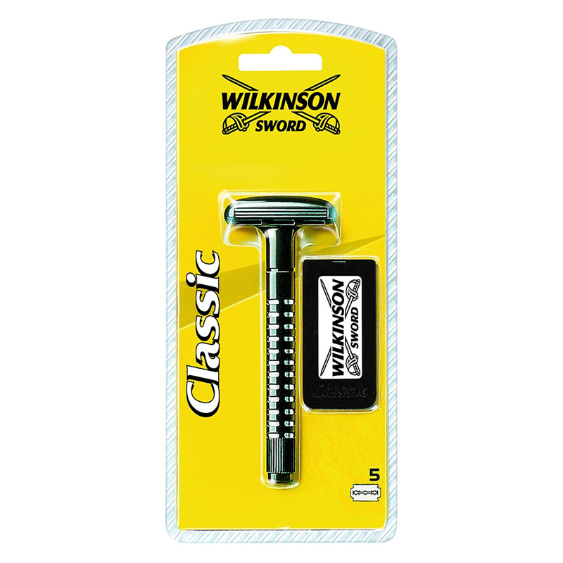 Т-образный станок для бритья Wilkinson Sword Classic со сменными лезвиями 5 шт (1043-1)