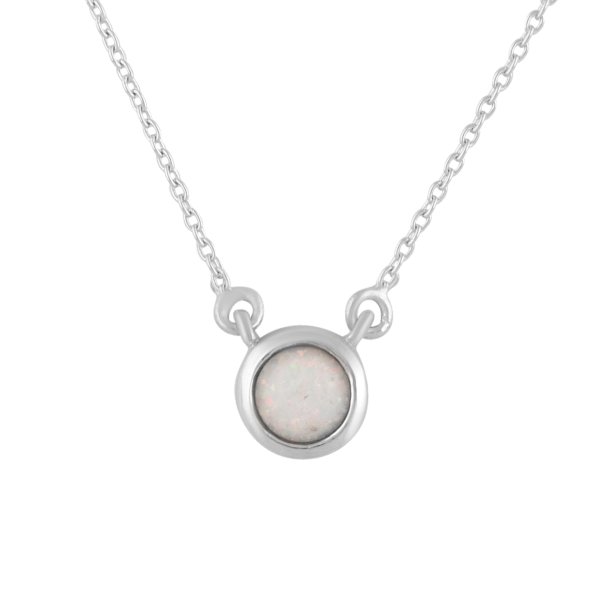 Серебряное колье SilverBreeze с опалом 0.219ct (2118480) 450-500