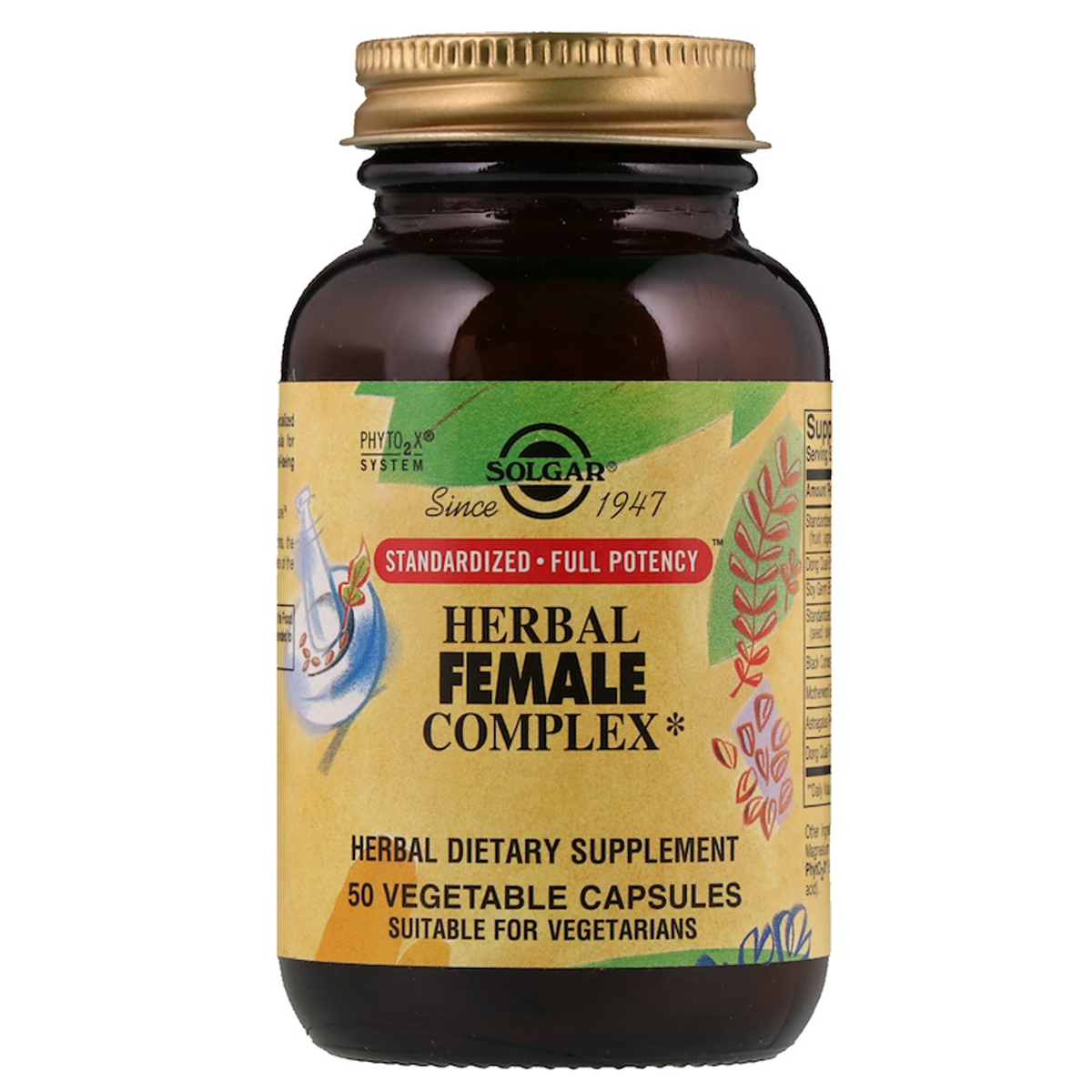 Травяной Комплекс для Женщин, Herbal Female Complex, Solgar, 50 вегетарианских капсул