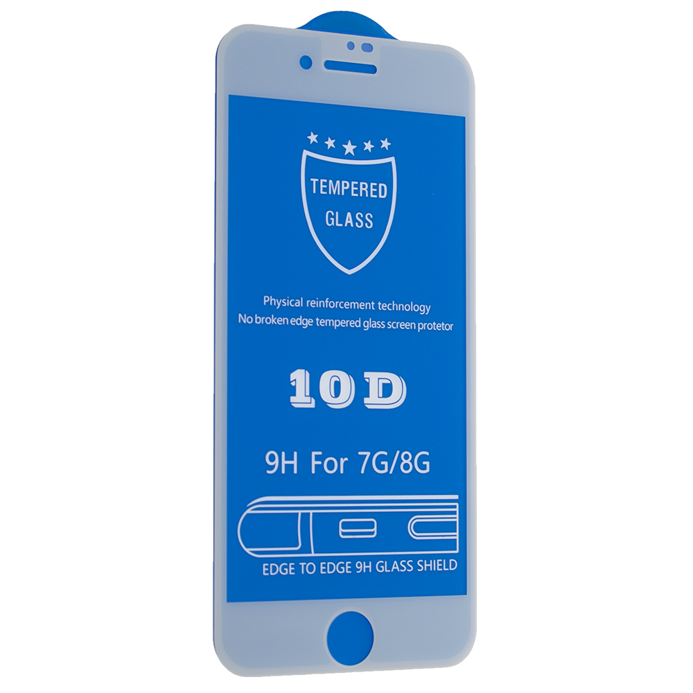 Защитное стекло 10D 9H для Apple iPhone 8/ iPhone 7 White (00003633)