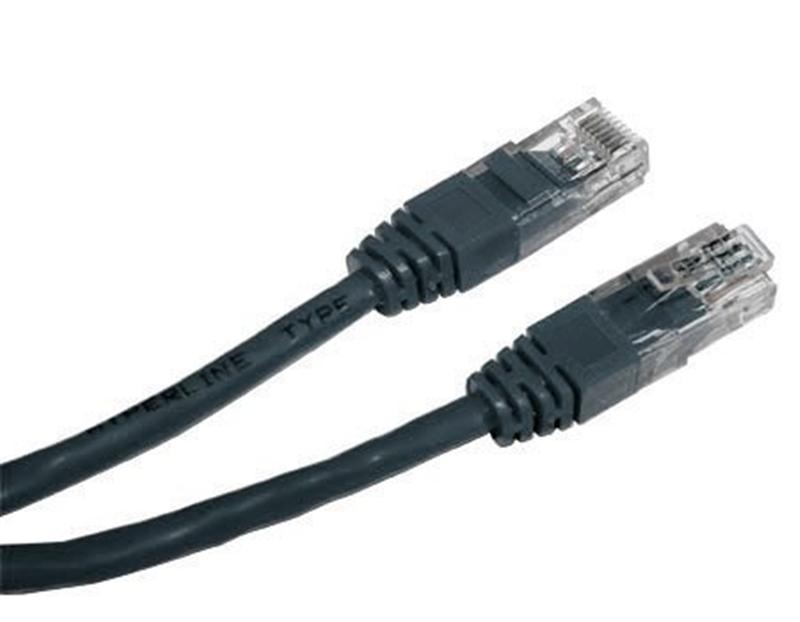 Патч-корд UTP Cablexpert PP12-0.25M/BK литий 50u штекер із клямкою 0.25 м чорний