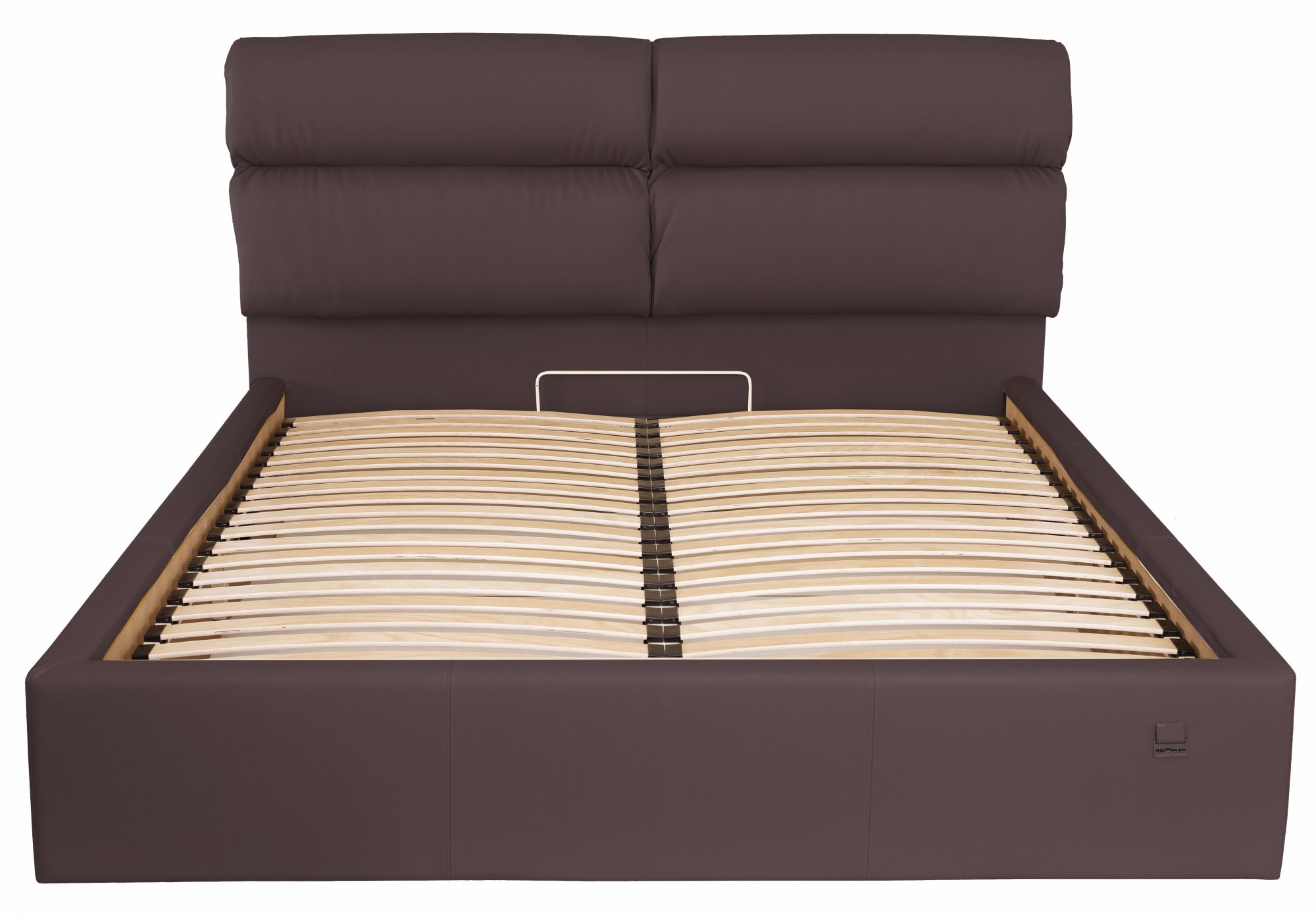 Кровать Двуспальная Richman Оксфорд VIP 160 х 190 см Флай 2231 С дополнительной металлической цельносварной рамой Темно-коричневая