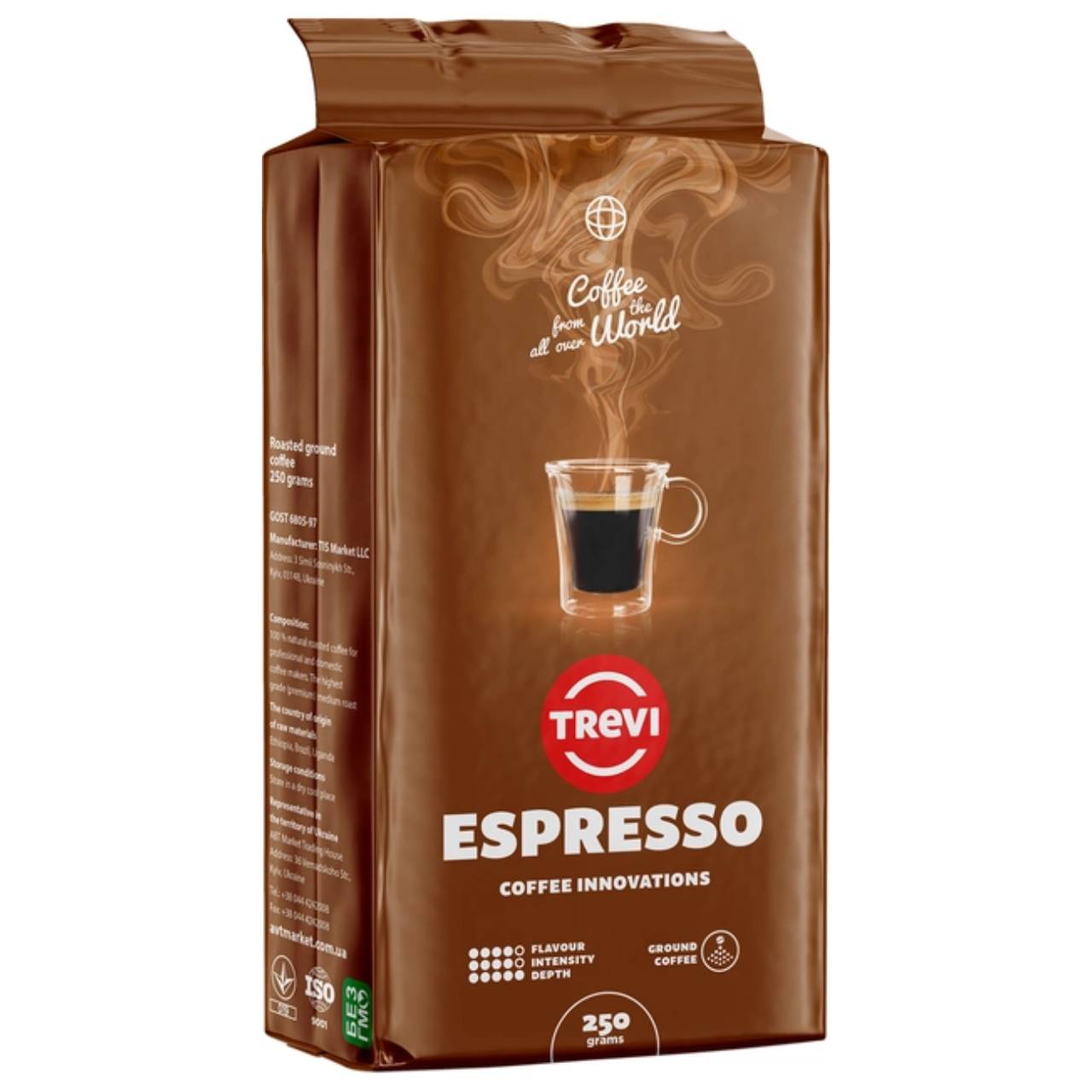 Кава мелена Trevi Espresso 60% Арабіка 40% Робуста 250 гр х 12 шт