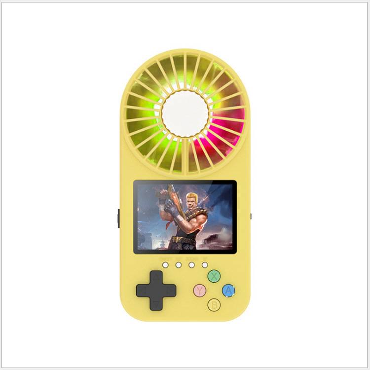Ігрова портативна консоль Game Fan Mini з вентилятором та екраном 2.5 ретро міні приставка акумуляторна з іграми 8bit 500 в 1 Жовтий