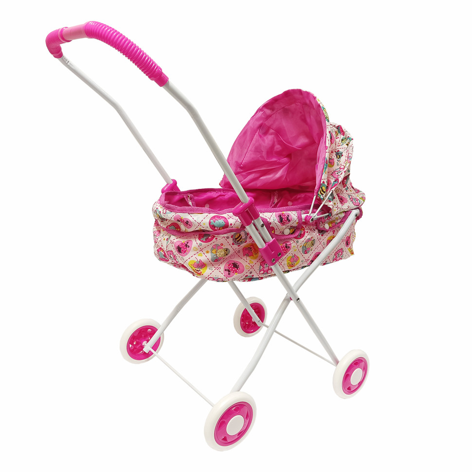 Детская коляска для кукол Мишки Bambi M0356-2 высота до ручки 65 см