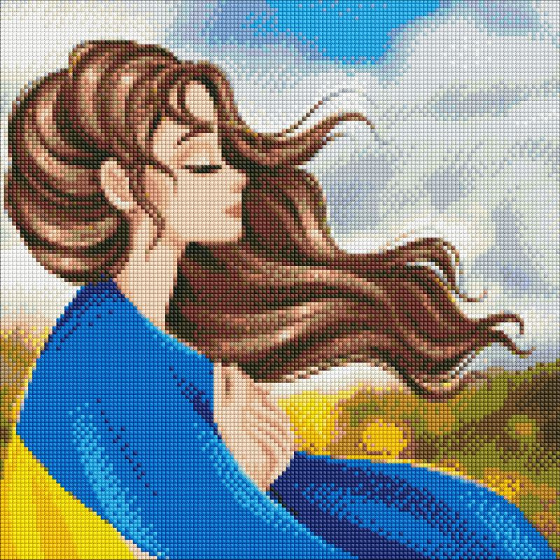 Алмазная мозаика "Сердце Украины" ©krizhanskaya Идейка AMO7610 40х40 см