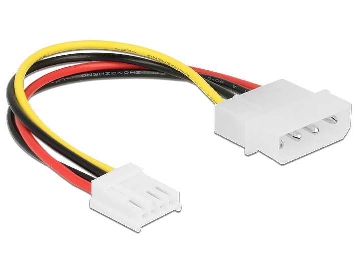 Кабель живлення внутрішній Delock MoleX-FDDpower M/F x1 0.15m Floppy AWG18 4p(70.08.5337)