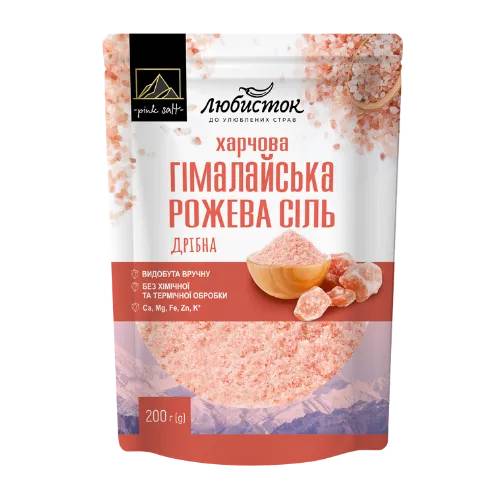 Гималайская соль розовая мелкая Любисток 200 г