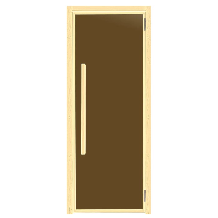 Скляні двері для лазні та сауни Parmaster 2000/800 Липа Прозора бронза