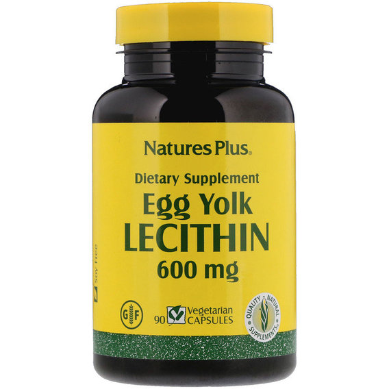 Лецитин Nature's Plus Egg Yolk Lecithin 600 mg 90 Veg Caps NTP4173