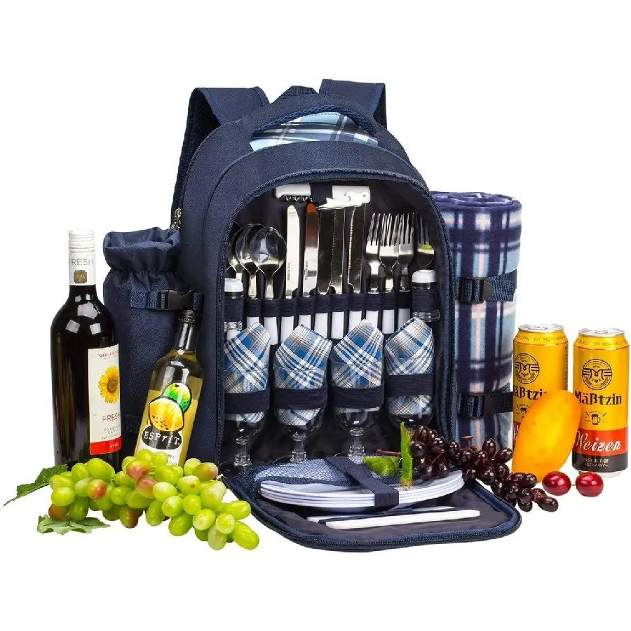 Набір для пікніка на 4 особи з ковдрою в рюкзаку Eon Cool Bag
