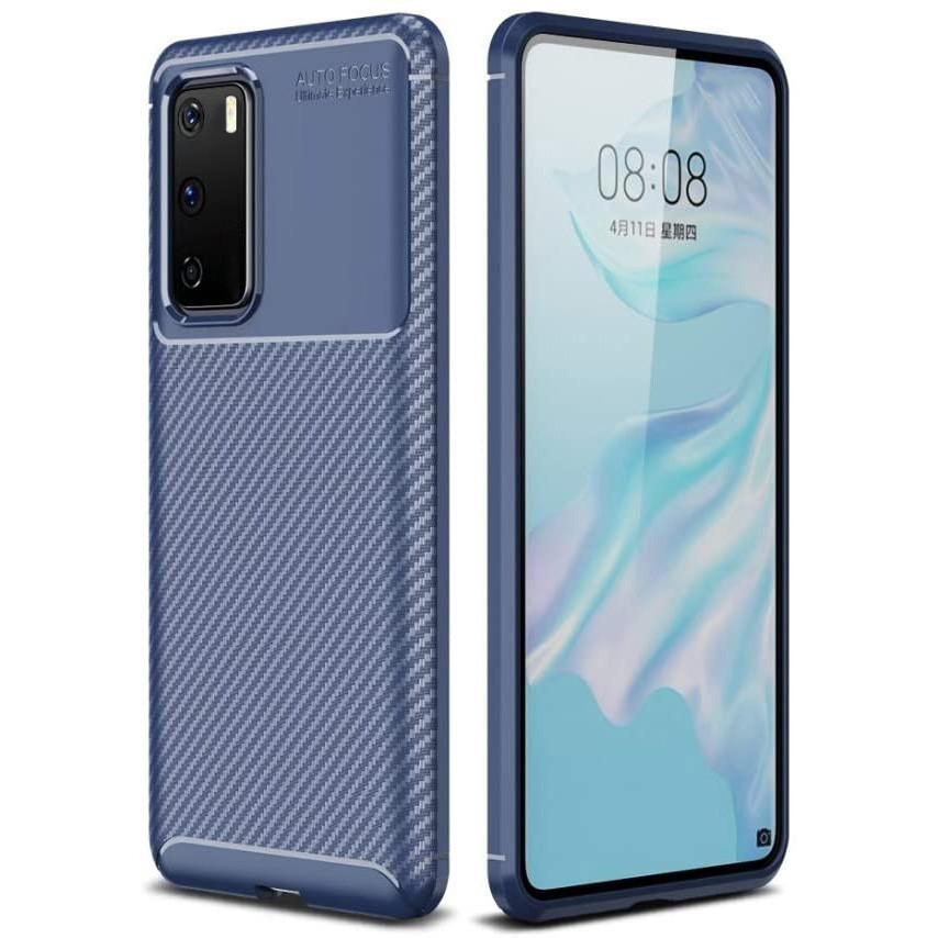Чехол Carbon Case для Huawei P40 Blue