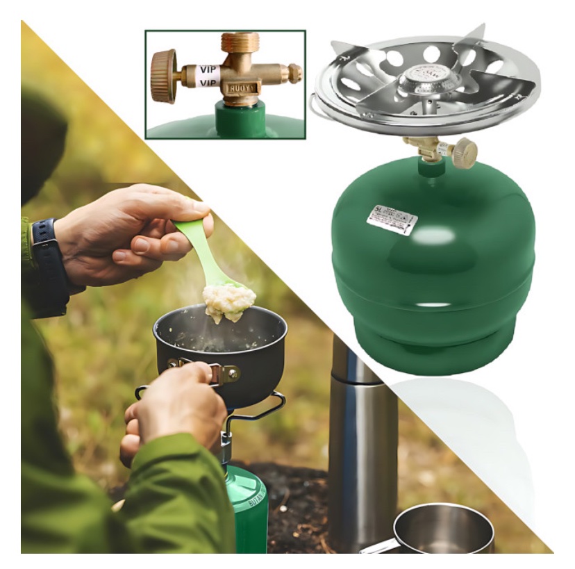 Газовый баллон 8 л с горелкой Green 0307