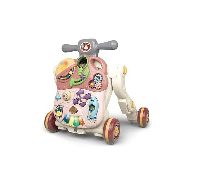 Детские ходунки-каталка Yufeng Walking Car 53х39х49 см Розово-белый (154599)