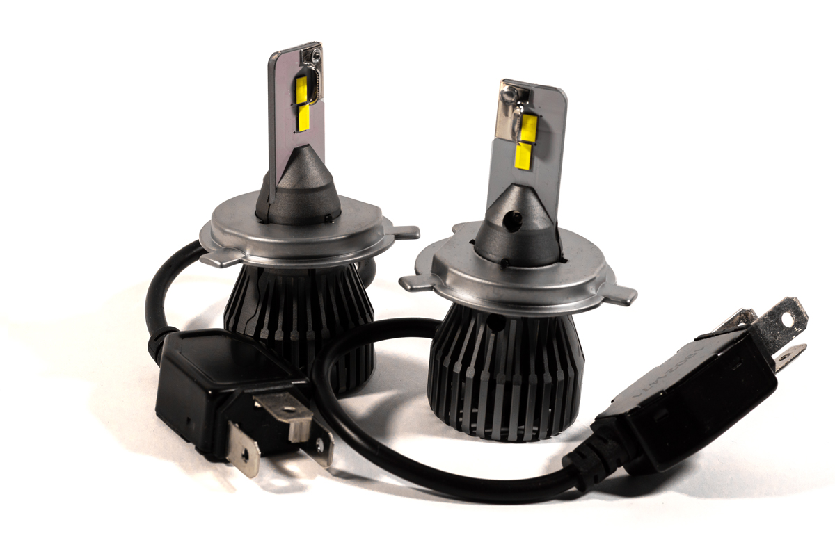 Комплект LED ламп HeadLight F1X H4 (P43t) 52W 12V 8400Lm з активним охолодженням (збільшена світловіддача)