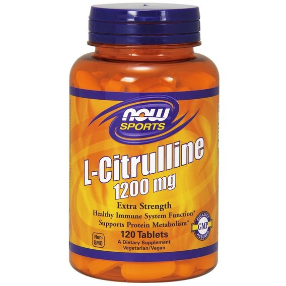 Цитруллин NOW Foods L-Citrulline 1200 mg 120 Tabs