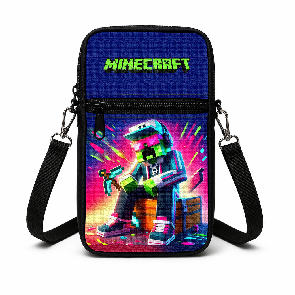 Дитяча сумка через плече з принтом Minecraft, 19×10×5 см — арт. 3015352183