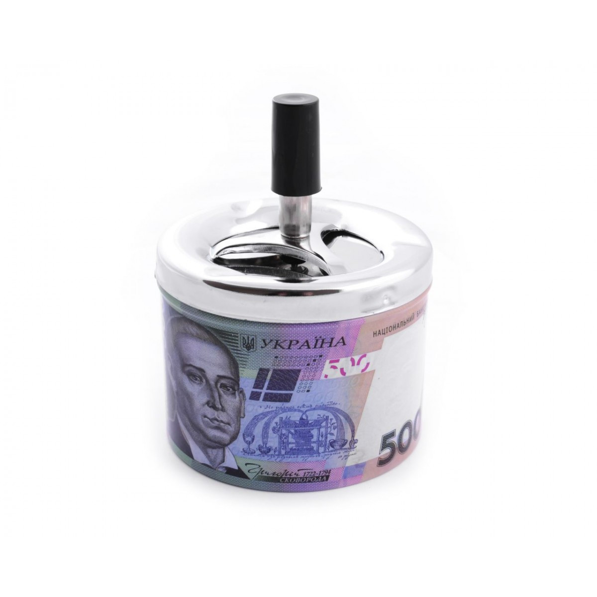Попільничка бездимна дзига Pasabahce 500 грн з кришкою (do179-hbr)