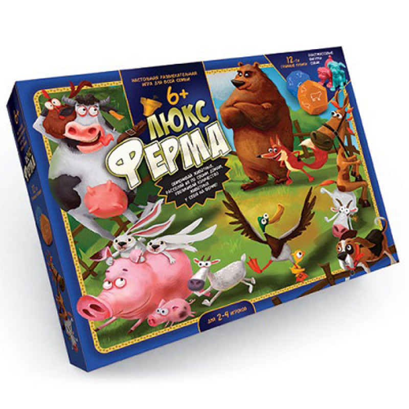 Гра настільна Danko Toys Ферма Люкс 34x30x6.5 см Різнокольоровий (6372DT)