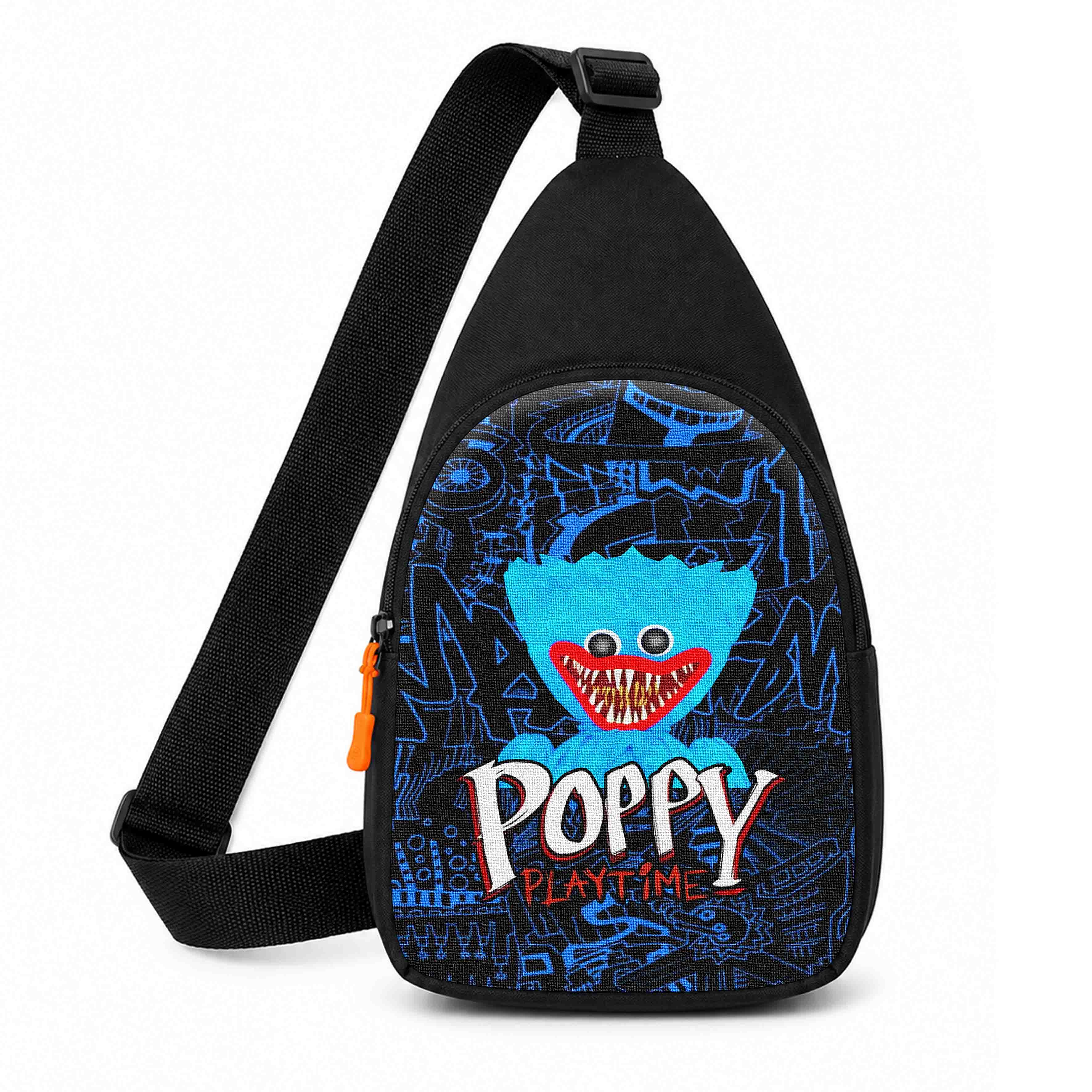Дитяча сумка-слінг через плече Хагі Вагі Poppy Playtime, чорна, 29×17×5 см — арт. 2650101628