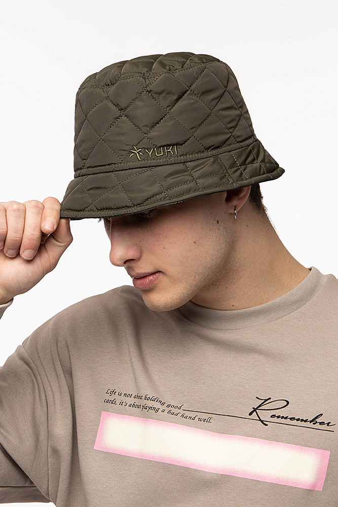 Чоловіча стьобана панама Yuki XL Хакі ЦБ-00213761 (SKT000895736)