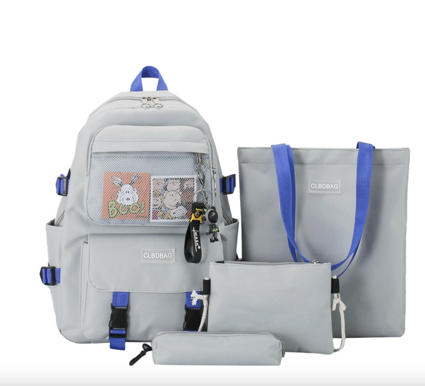 Рюкзак шкільний для дівчинки Hoz VV 2 4 в 1 Сірий (SK001603)