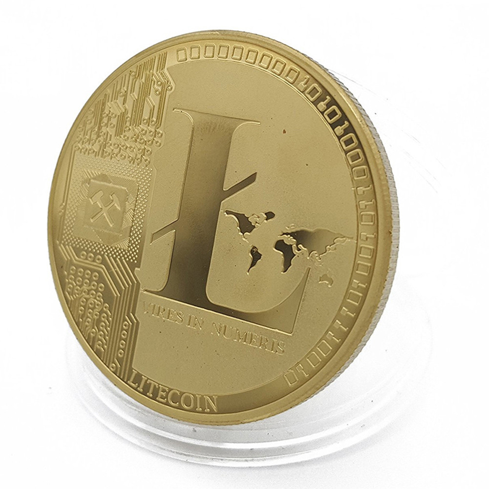 Монета сувенирная Eurs Litecoin Золотой цвет (LTC-G)