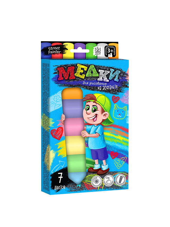 Мелки для рисования на асфальте Dankotoys 7 цветов (MEL-01-05)