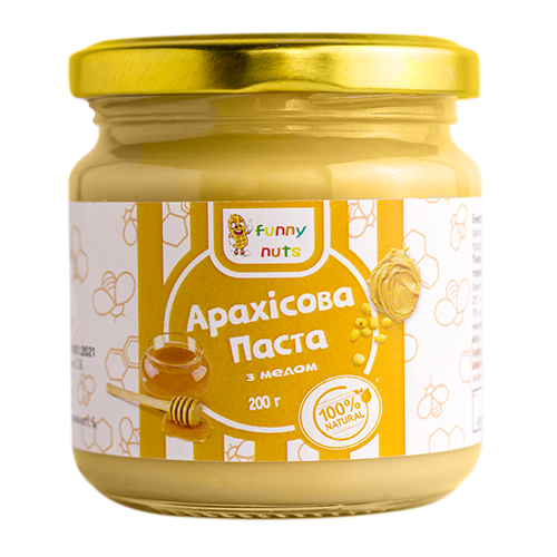Арахисовая паста Funny Nuts с медом 200 г (1486160883)