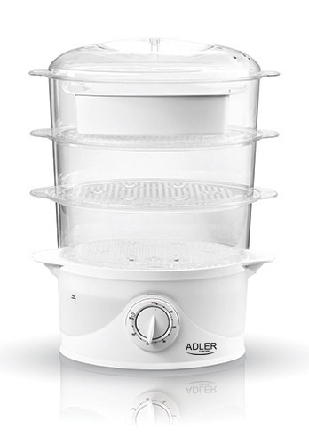 Пароварка електрична Adler AD-633 9 л 800W White (112360)