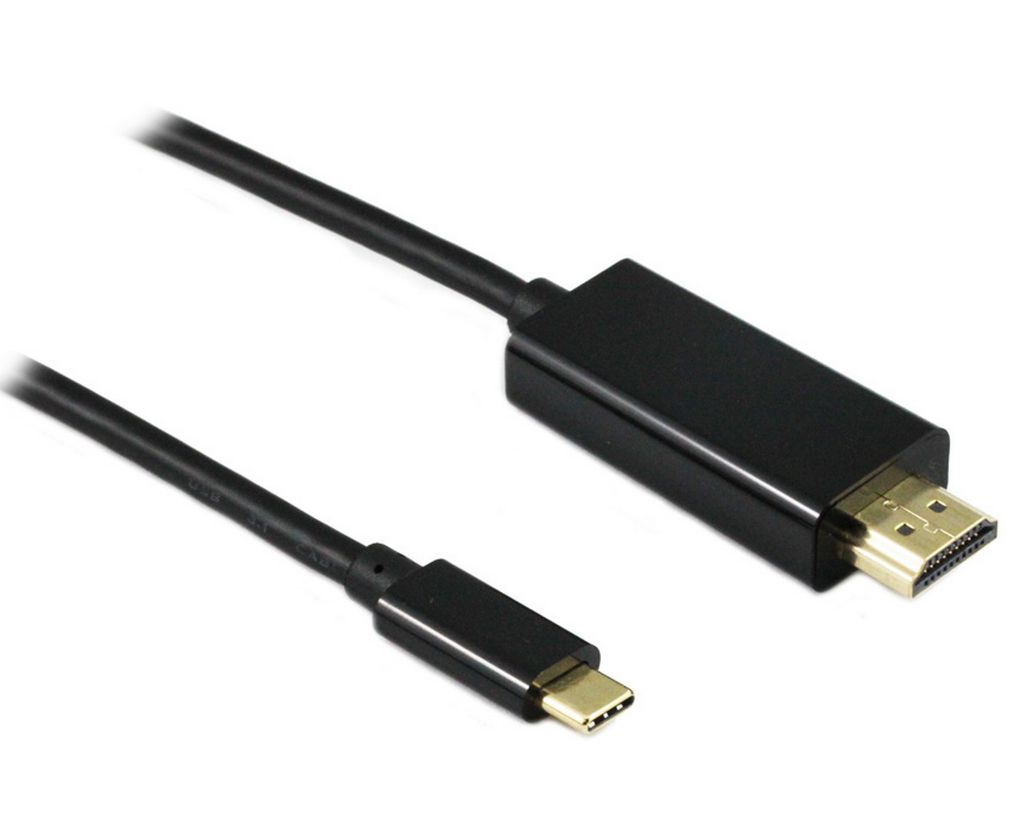 Перехідник моніторний Gutbay USB Type-C-HDMI M/M  2.0m (USB3.1Gen2) v2.0 4K@60Hz GoldCu чорний (78.01.2822)