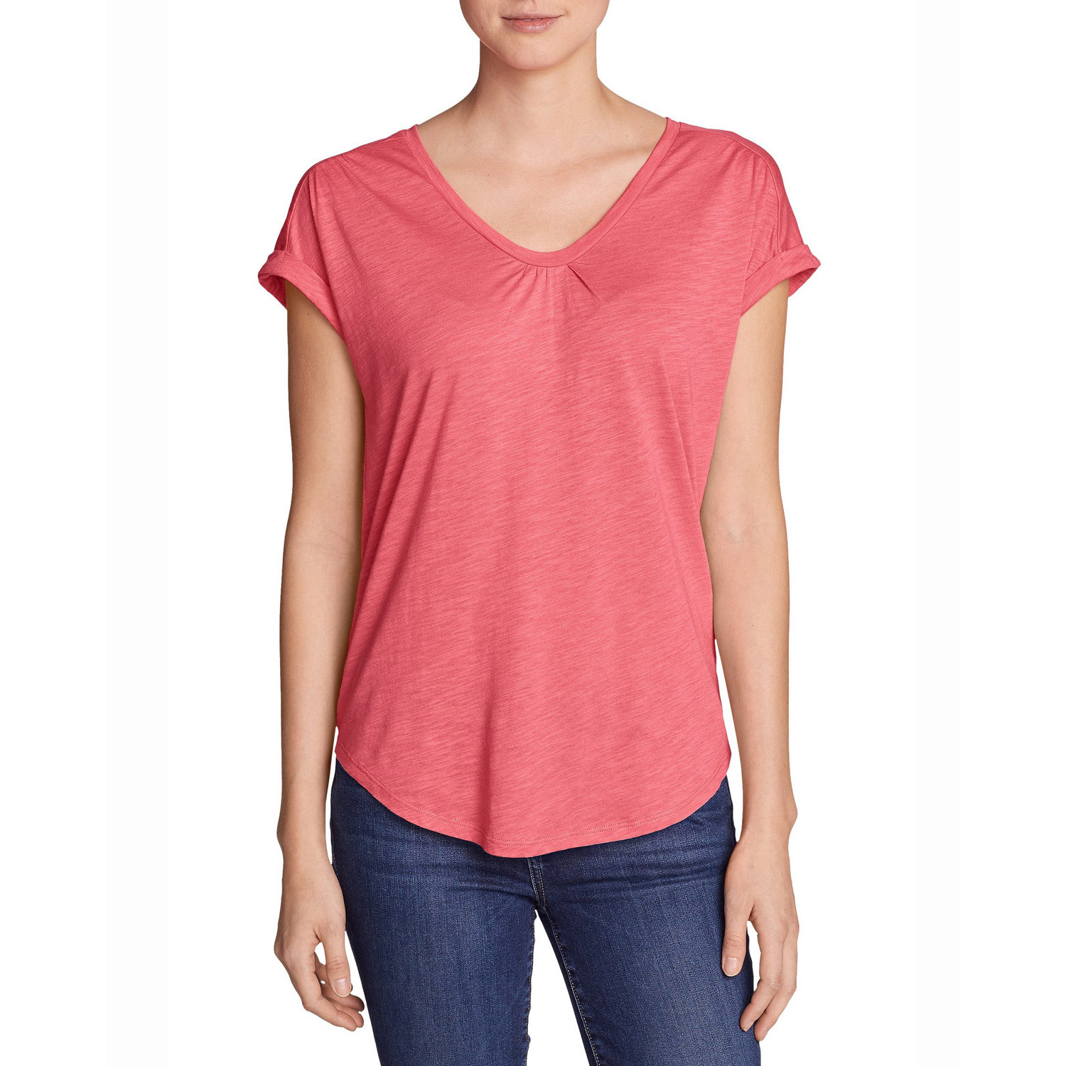 Туника Eddie Bauer Womens Slub Tunic PUNCH L Розовый (792-0989PH)