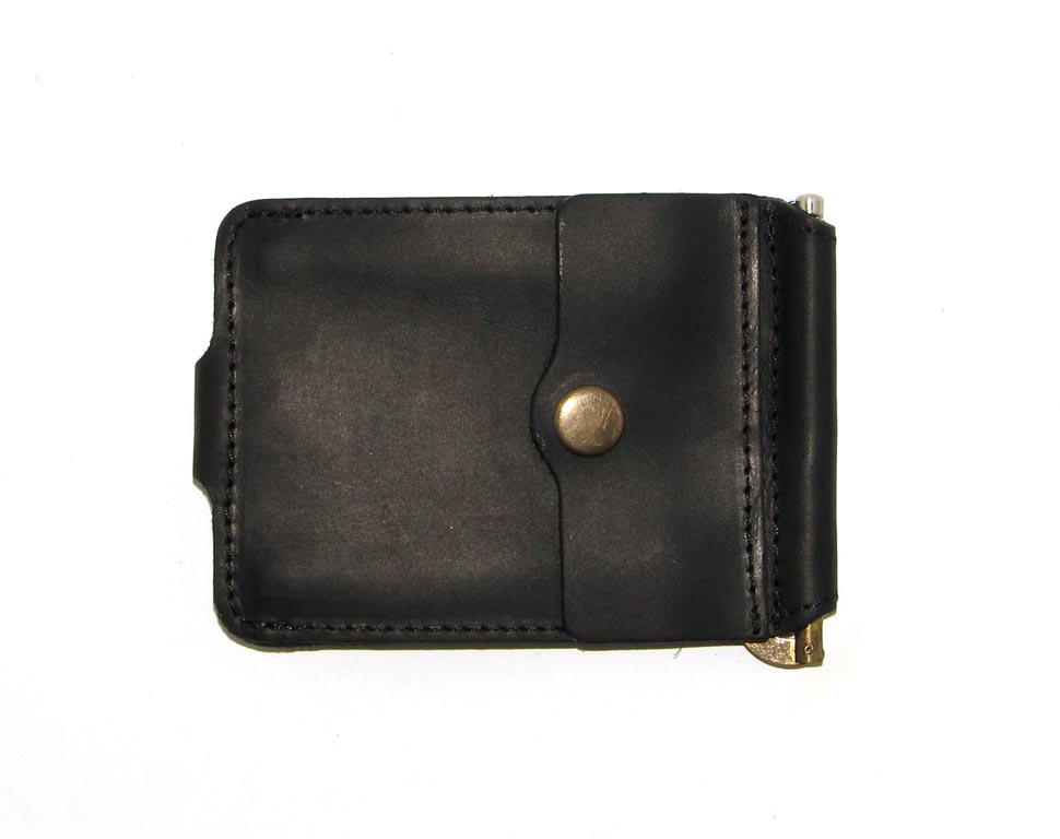 Затискач для грошей DNK Leather DNK Затискач-H дрібниця col.J 8,0*11,0*1,5см Чорний