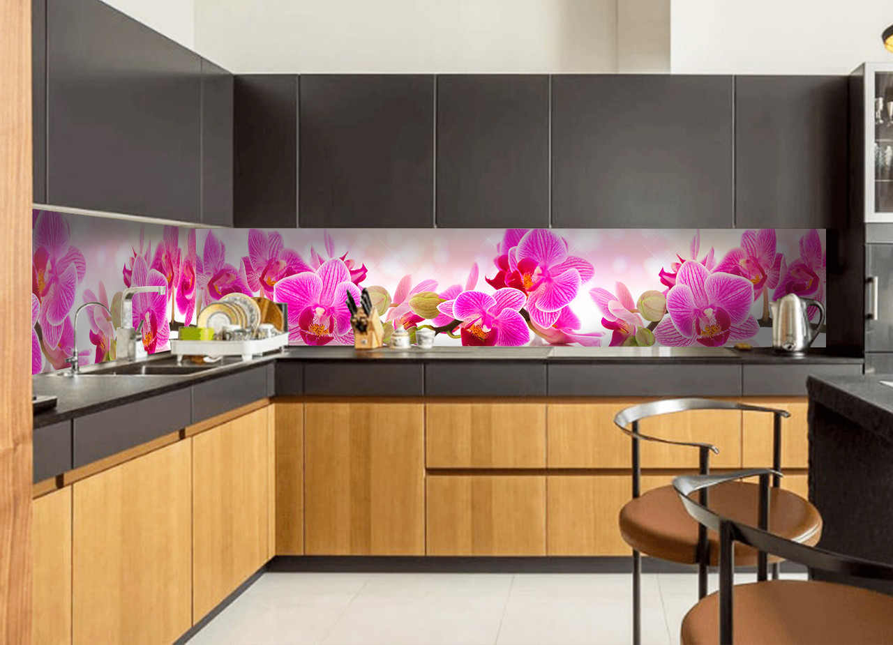Наклейки  для кухни Zatarga Нежная орхидея 650х2500 мм Розовый (Z180129/1)