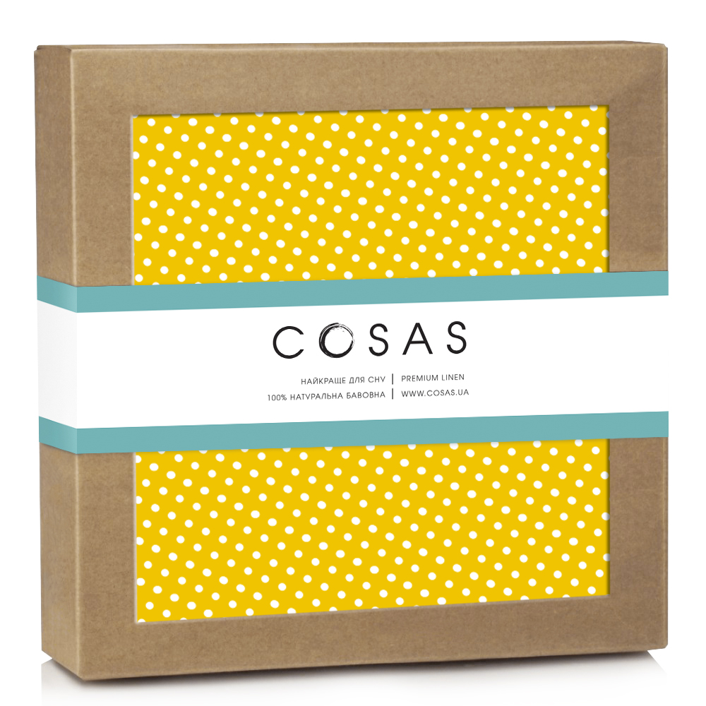 Непромокаючий наматрацник 70х120 см DOTS MUSTARD COSAS Гірчичний