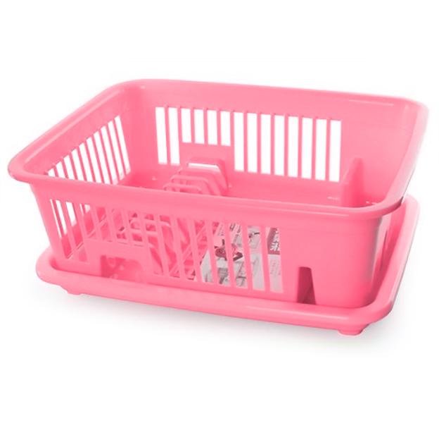 Сушилка для посуды пластиковая Hoz Розовый (MMS-R85513) (SK000839)
