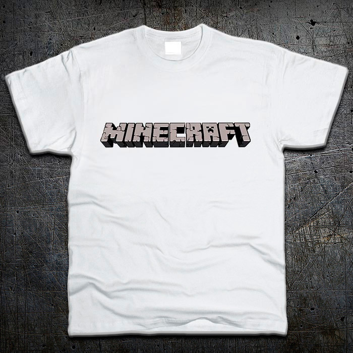 Футболка Fruit of the Loom Логотип Майнкрафт Logo Minecraft Білий 152 см (219642)