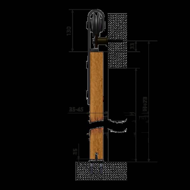 Комплект розсувної системи Valcomp Design Line Temida У стилі Loft